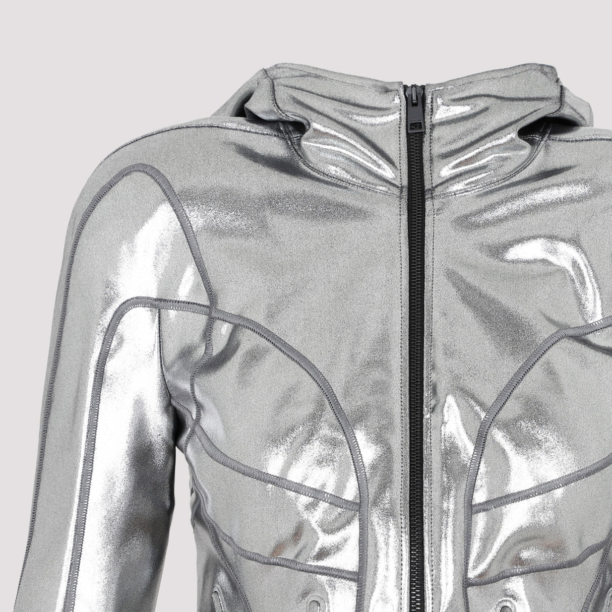 MUGLER Metallic Hooded Jacket for Women - SS23 Collection