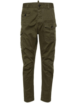 DSQUARED2 Military Green Men's Pants for SS24