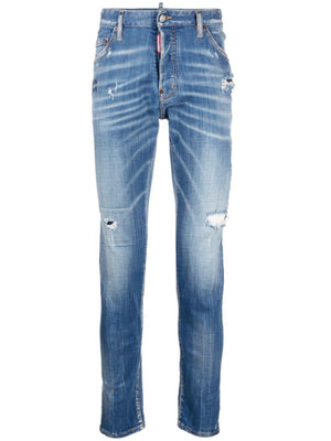 DSQUARED2 Designer 5-Pocket Navy Blue Jeans for Men