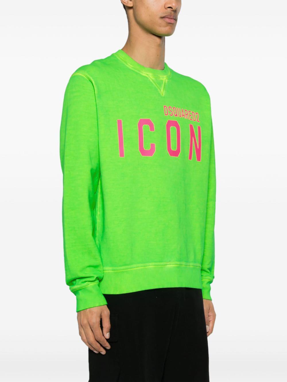 DSQUARED2 Men's Green Fluo Sweatshirt for SS24