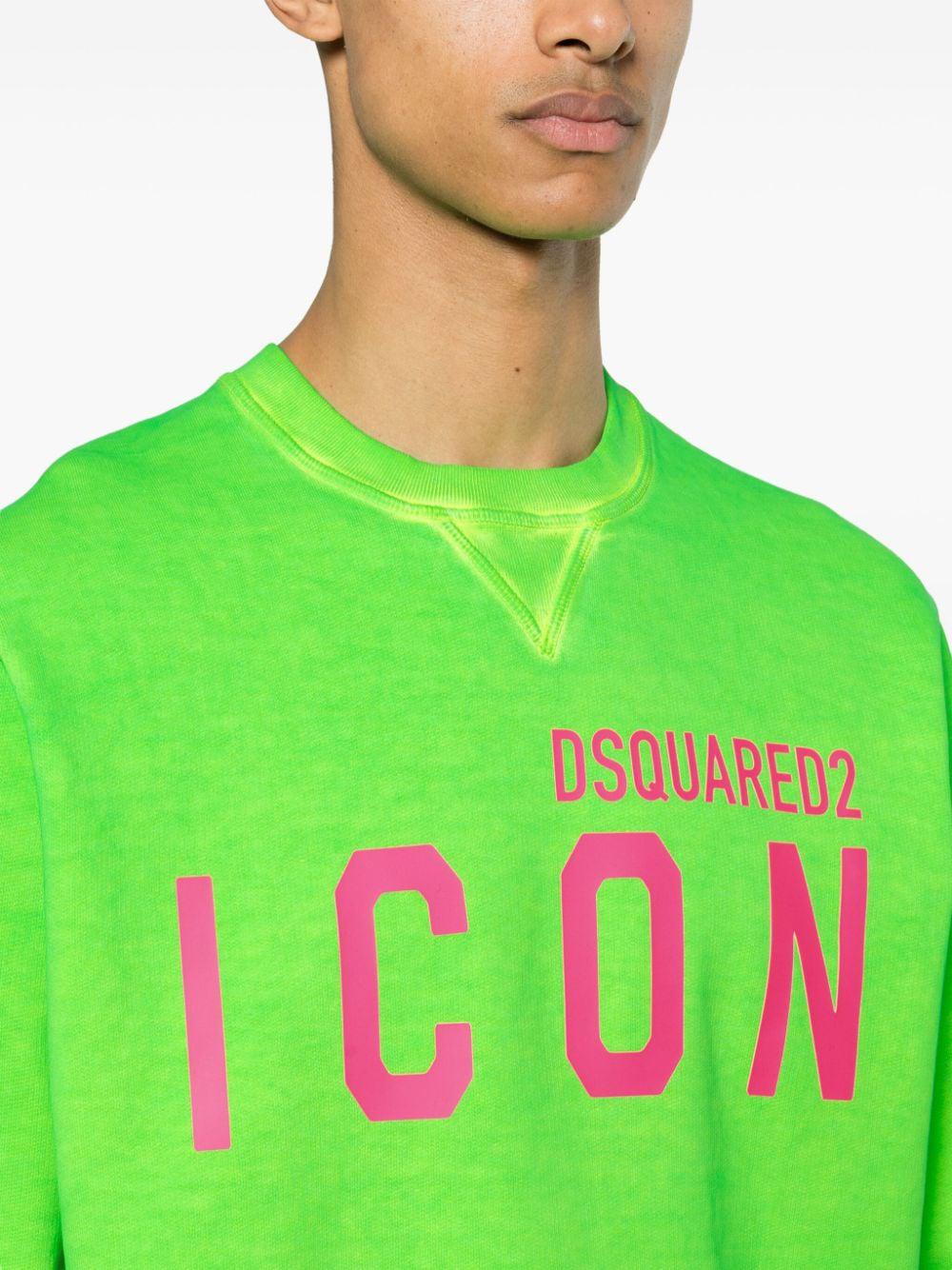 DSQUARED2 Men's Green Fluo Sweatshirt for SS24