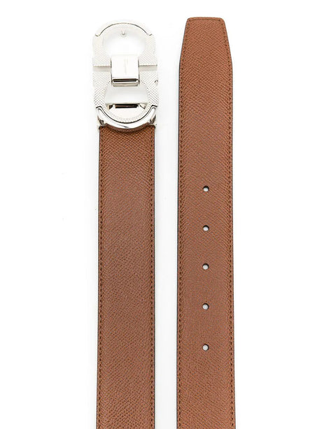 Ferragamo Reversible Gancini Hook Belt - 3.5 cm Width