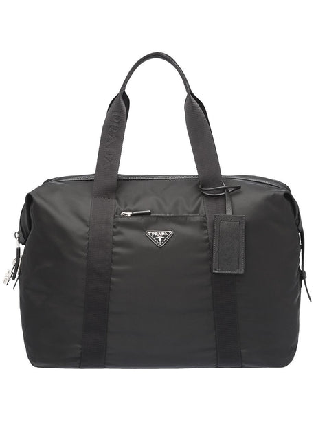 PRADA Travel Tote in Nylon and Leather - 44.5 x 40 x 24 cm