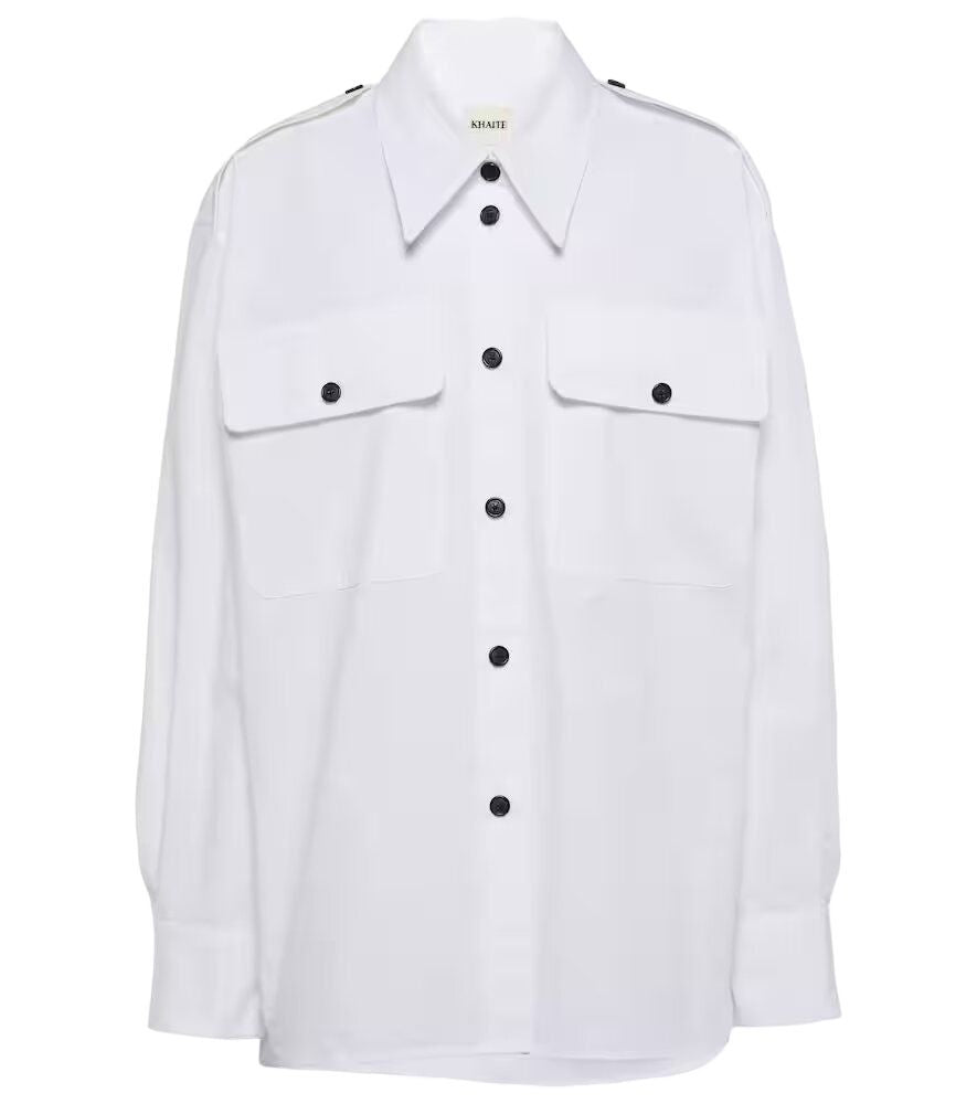 Effortlessly Chic White Cotton Shirt for Women