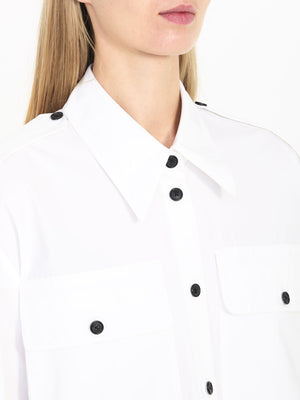 KHAITE Oversized White Cotton Shirt for Women - SS24 Collection