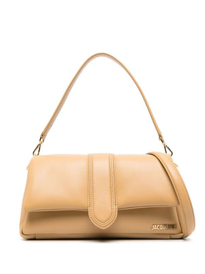 JACQUEMUS Chic and Playful Camel Leather Shoulder Handbag for Women