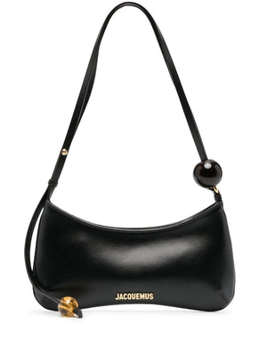 JACQUEMUS Elegant Black Leather Mini Handbag