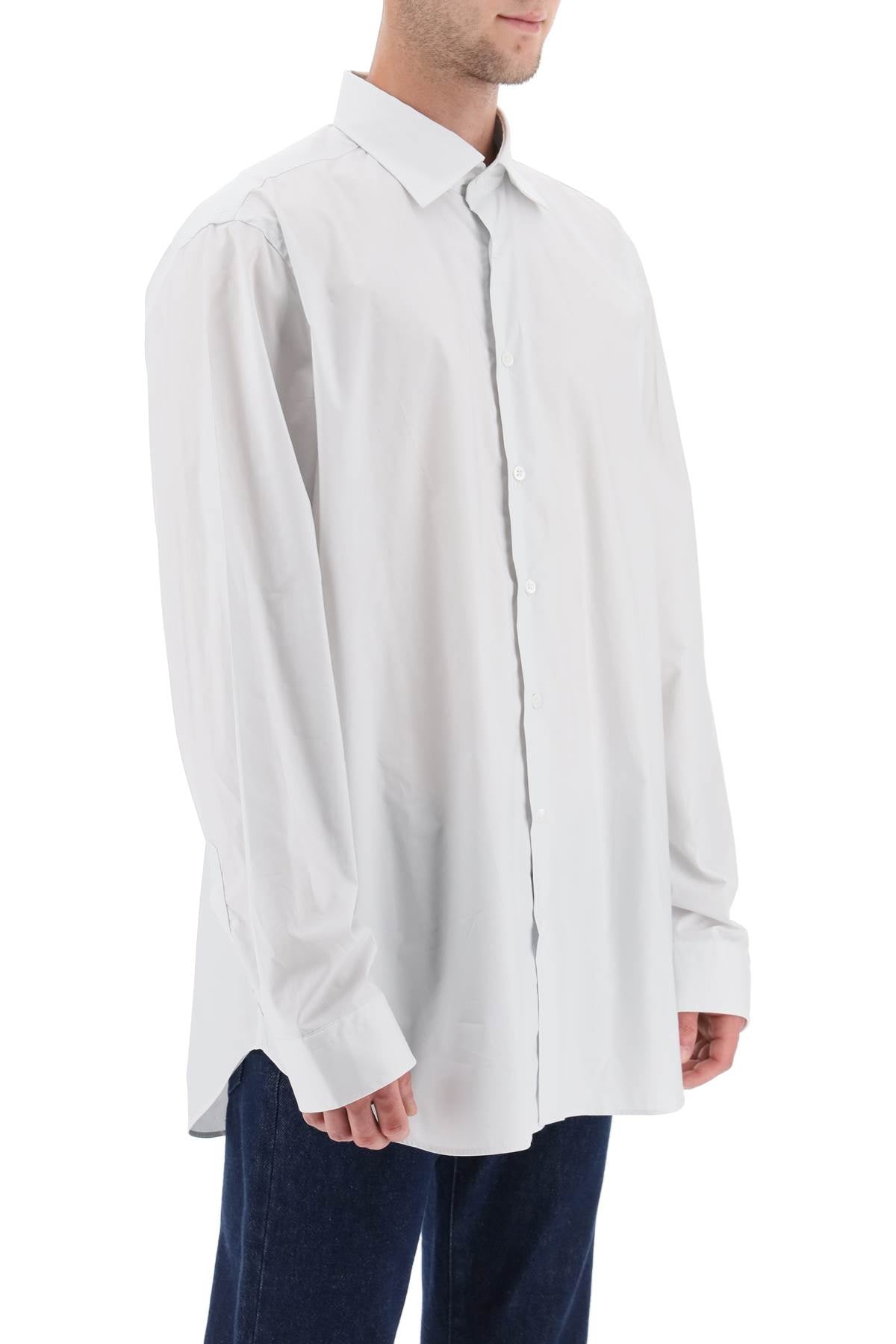 قميص أبيض بأزرار للرجال - مجموعة ربيع/صيف 2023