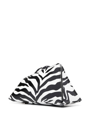 THE ATTICO Zebra Print Leather Envelope Handbag