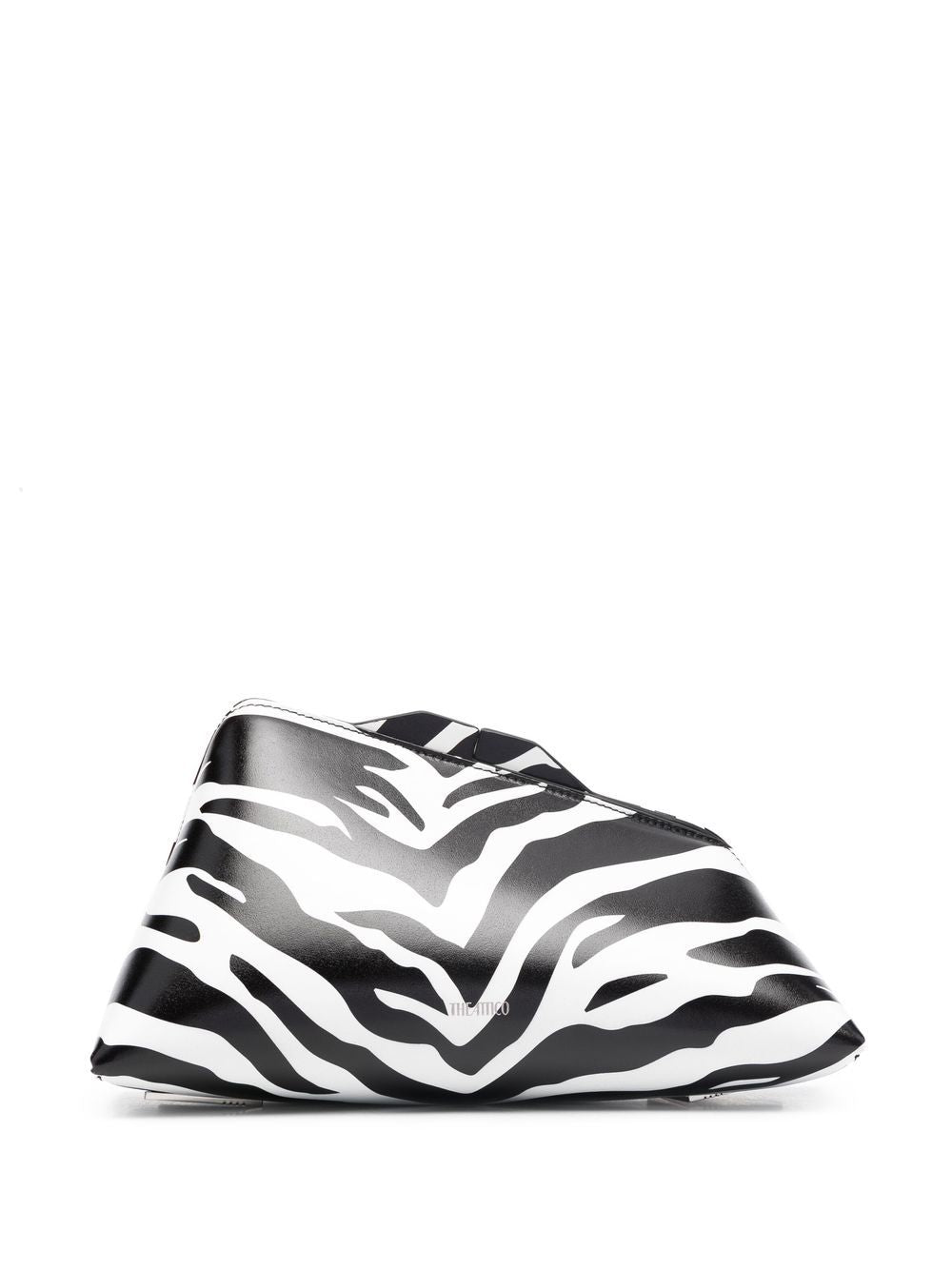 THE ATTICO Zebra Print Leather Envelope Handbag