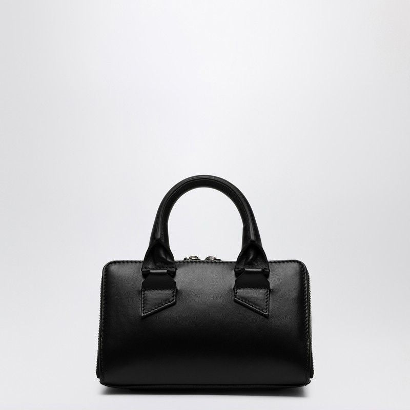 THE ATTICO Mini Friday Cross-Body Handbag in Black Leather