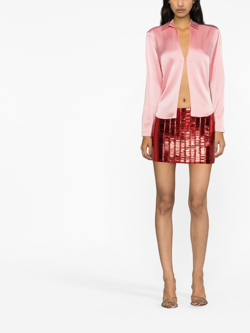 Sparkling Red Miniskirt - SS23 Collection