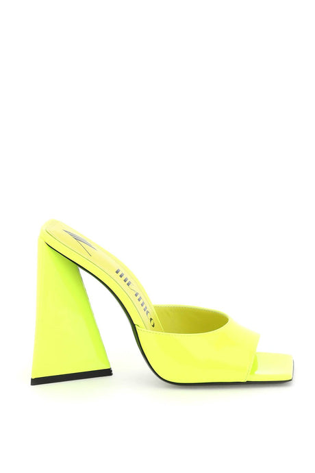 THE ATTICO Neon Yellow Leather High Heel Sandals for Women - SS23 Collection