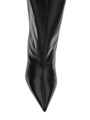 THE ATTICO Black Smooth Leather High Boot for Women