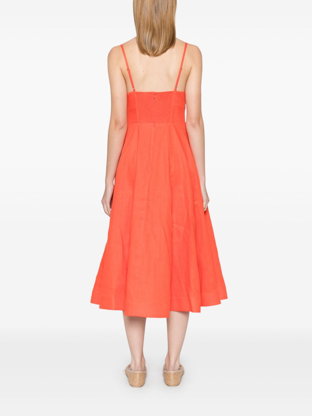 ZIMMERMANN Flared Midi Dress with Sweetheart Neckline