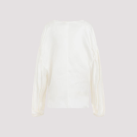 KHAITE Elegant White Silk Top for Women - SS24 Collection