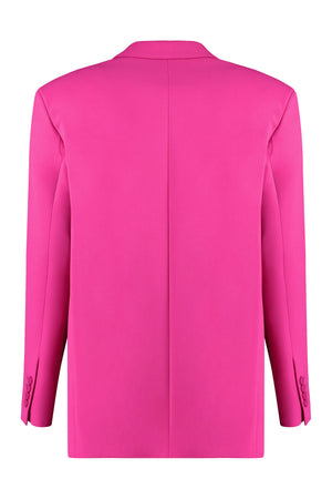 THE ATTICO Fuchsia Peak Lapel Single-Breasted Jacket