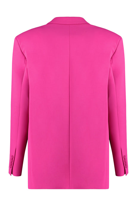 THE ATTICO Fuchsia Peak Lapel Single-Breasted Jacket