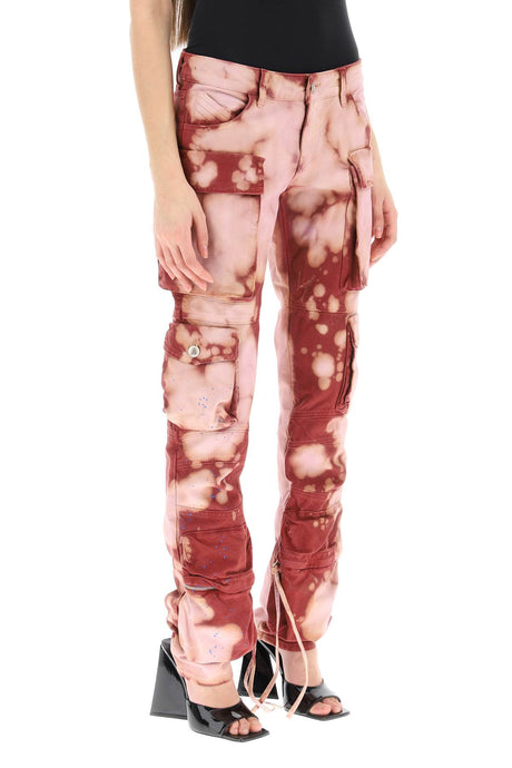 THE ATTICO Slim-Fit Tie-Dye Cargo Pants for Women - SS23 Collection