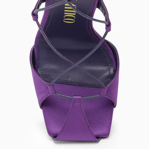 THE ATTICO Lavish Purple Satin High Heel Sandals