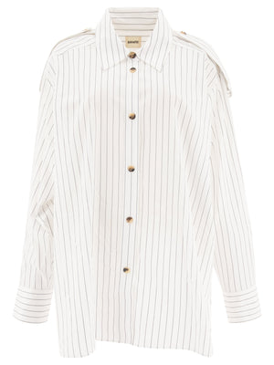 KHAITE Classic White Cotton Shirt - Long Sleeve