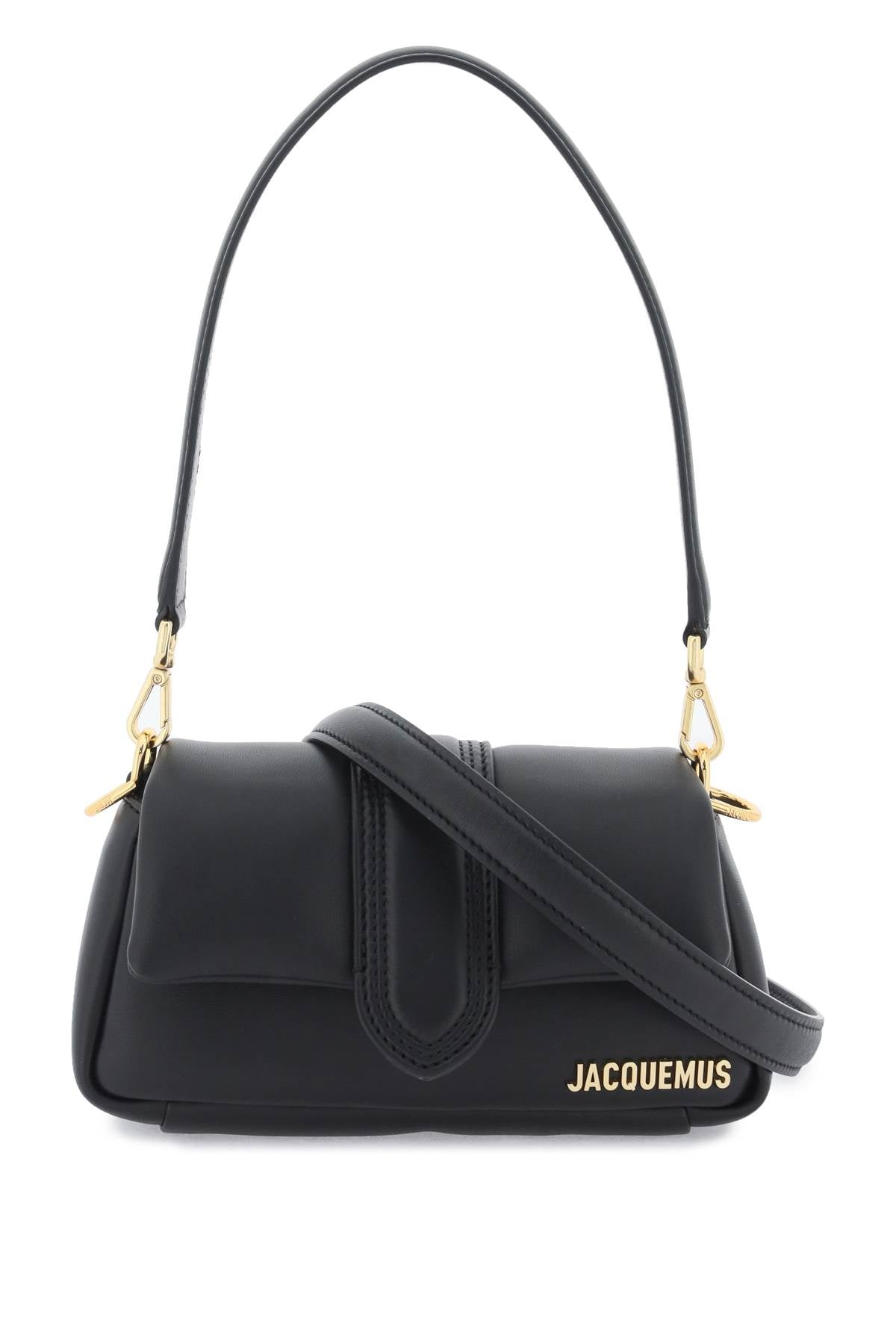 JACQUEMUS Black Lamb Leather Shoulder and Crossbody Bag for Women - SS24 Collection
