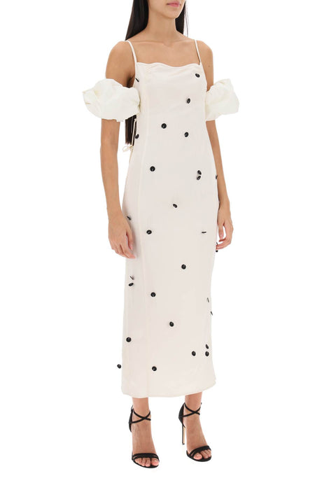 Detachable Sleeve Slip Dress (White) - FW23 Collection