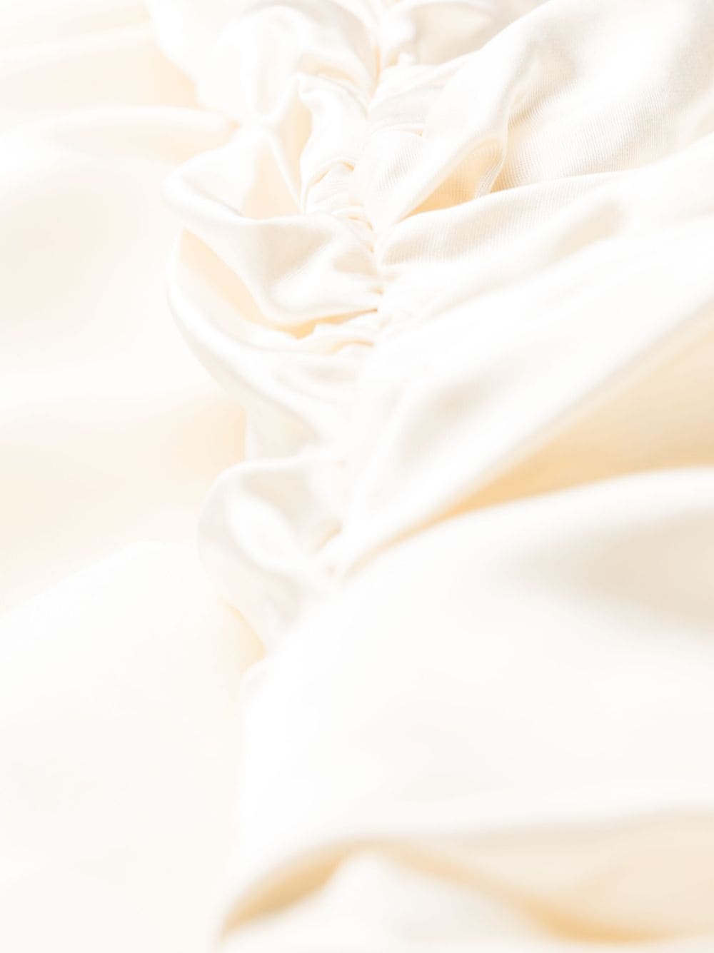 JACQUEMUS Off-White Asymmetric Floral-Lace Mini Dress