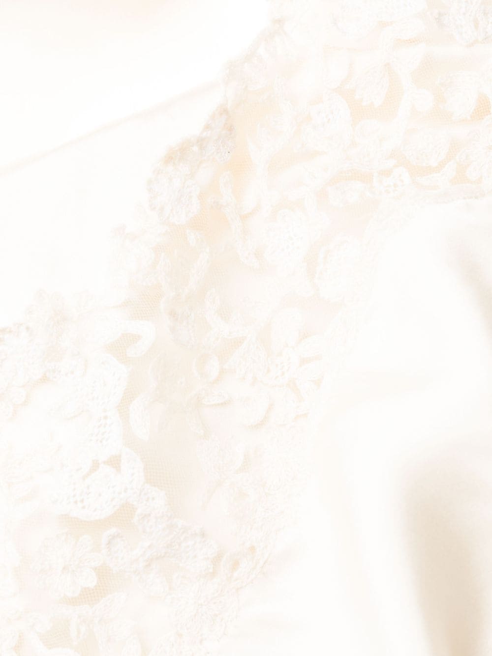 JACQUEMUS Off-White Asymmetric Floral-Lace Mini Dress