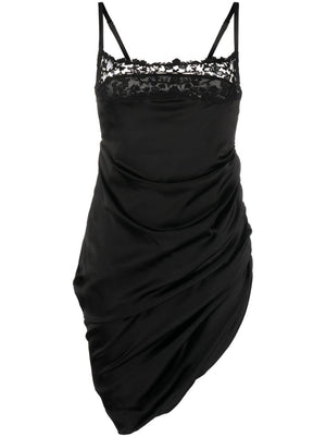 JACQUEMUS Elegant Black Satin Mini Dress for Women - SS24 Collection