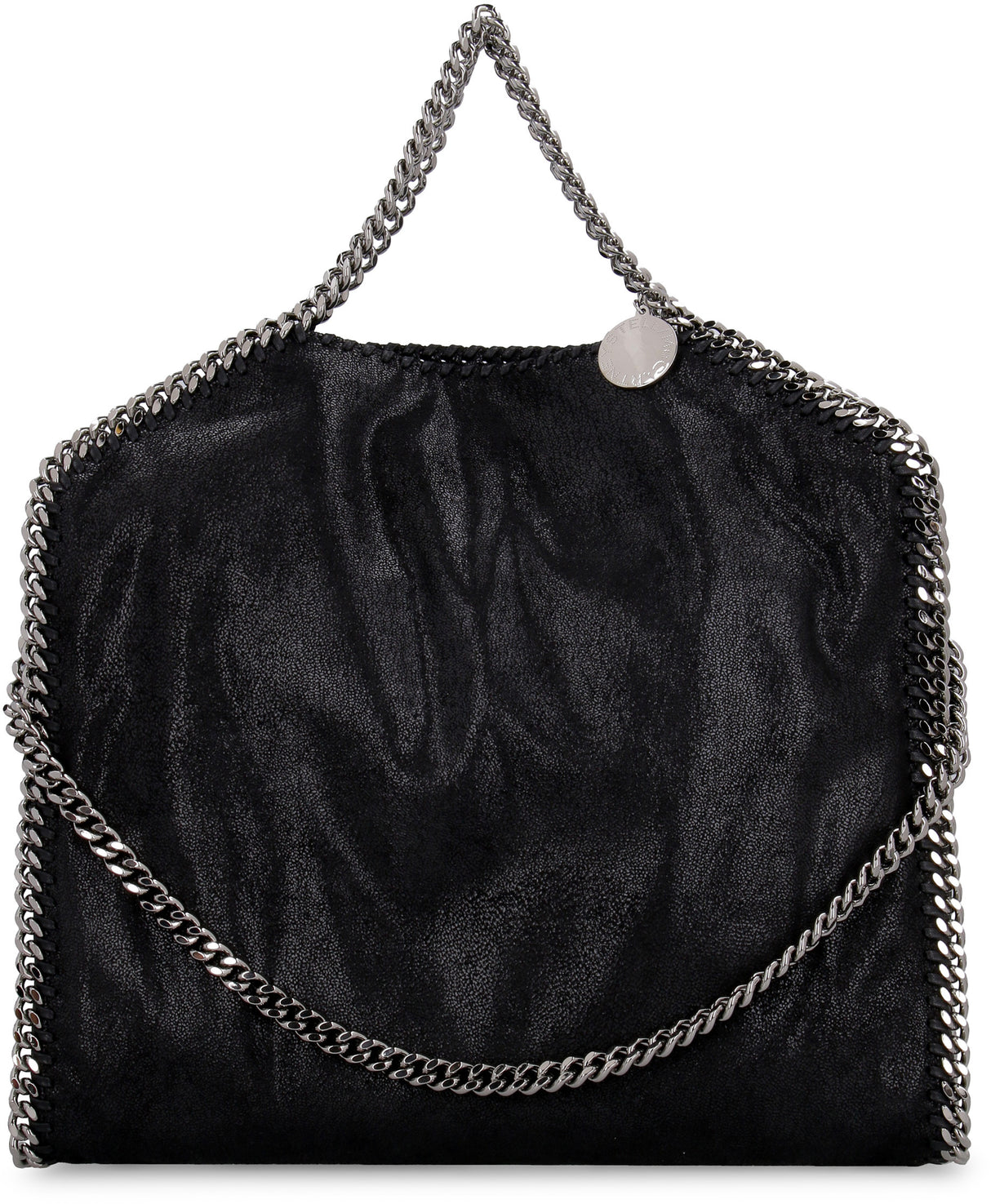 Shaggy Deer Tote Handbag for Women with Silver-Tone Chain Trim