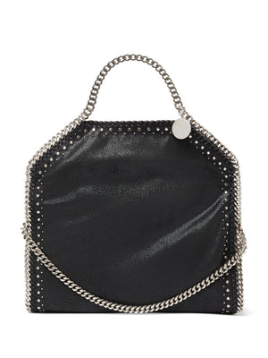 STELLA MCCARTNEY Eco-Chic Black Fold-Over Tote with Chain Detail