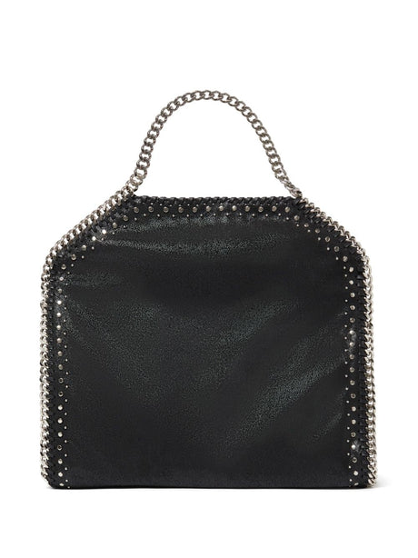 STELLA MCCARTNEY Eco-Chic Black Fold-Over Tote with Chain Detail