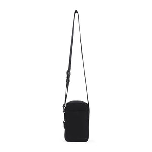 JACQUEMUS Men's Black Leather Vertical Crossbody Bag for SS24