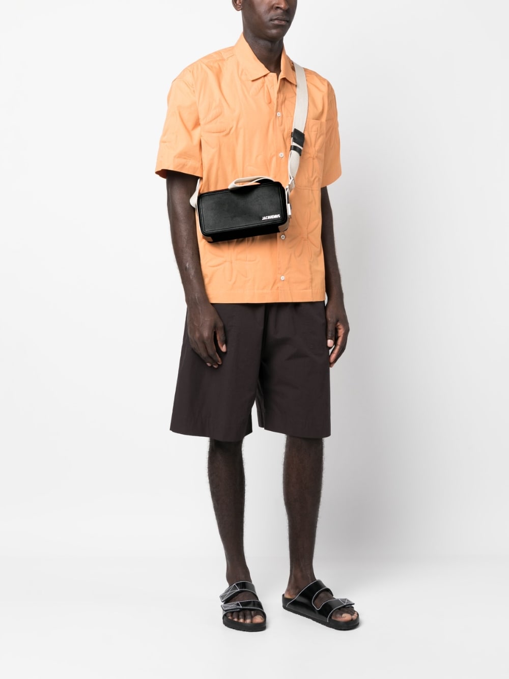 JACQUEMUS Mini Horizontal Leather Shoulder Bag