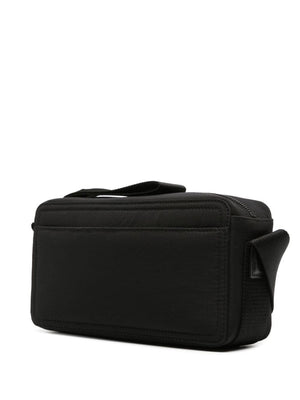 Men's Horizontal Black Crossbody Handbag