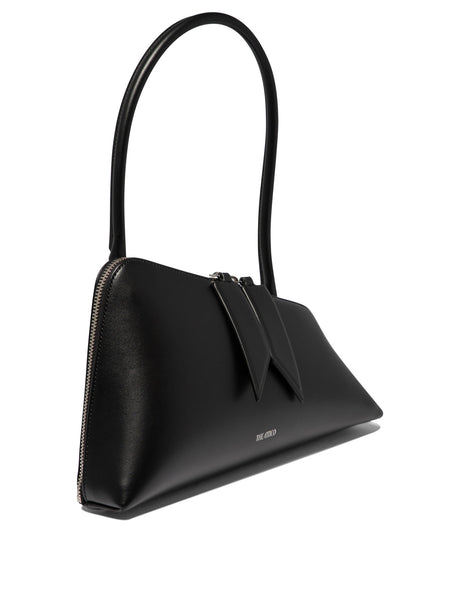 THE ATTICO Sunrise Mini Shoulder Bag in Black Calf Leather