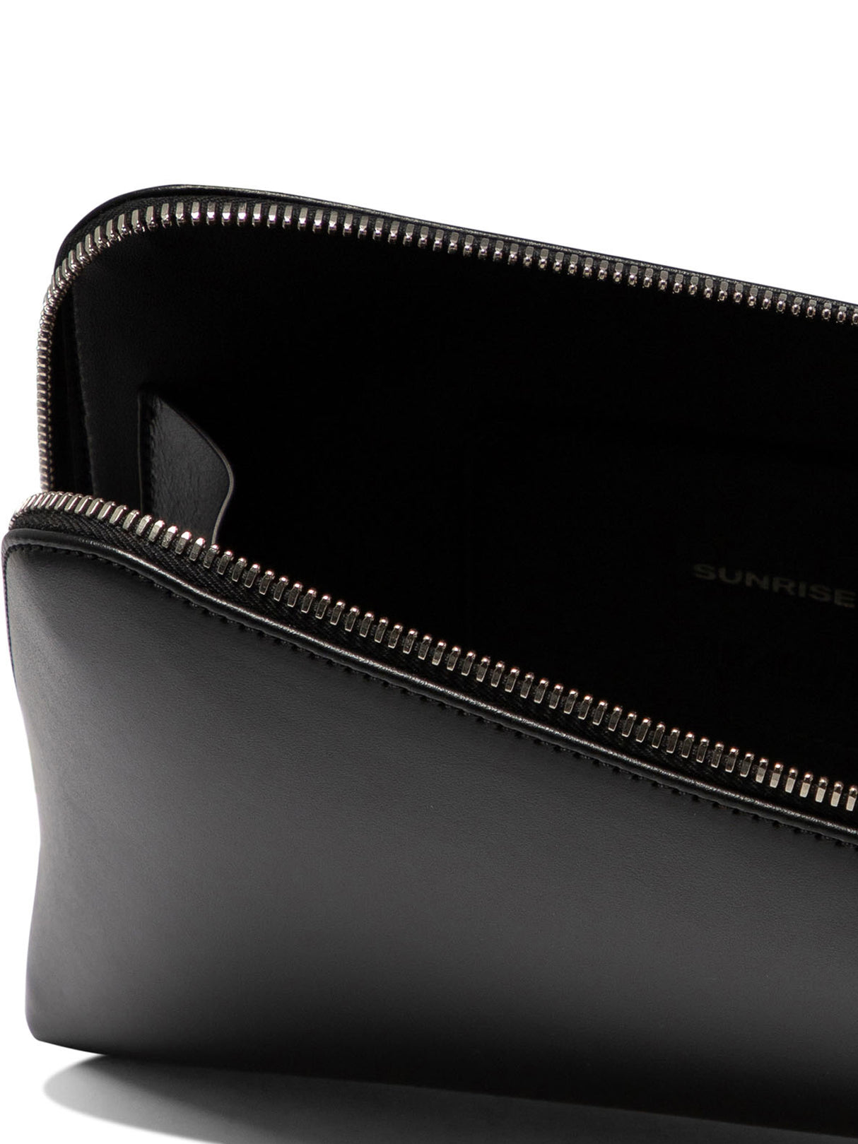 THE ATTICO Sunrise Mini Shoulder Bag in Black Calf Leather