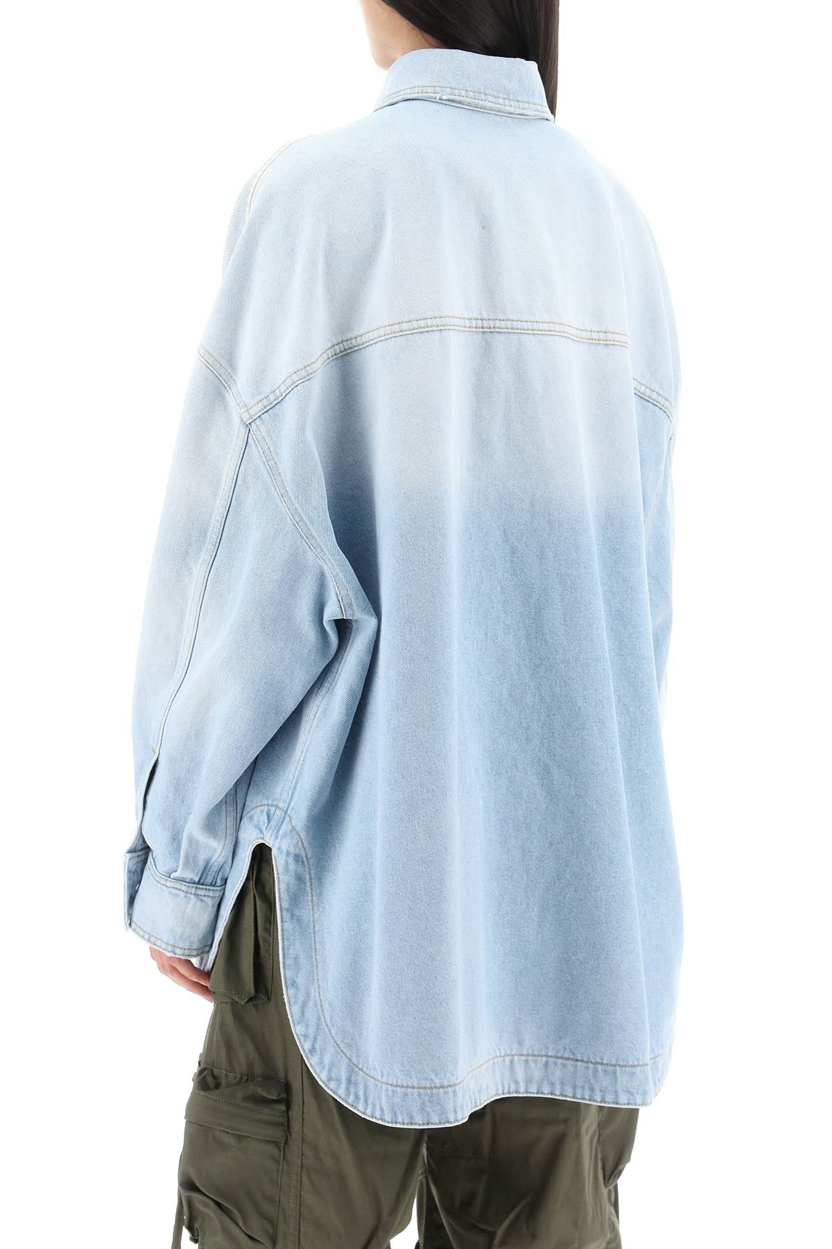 THE ATTICO Stylish Light Blue Denim Outerwear for Women - FW23 Collection