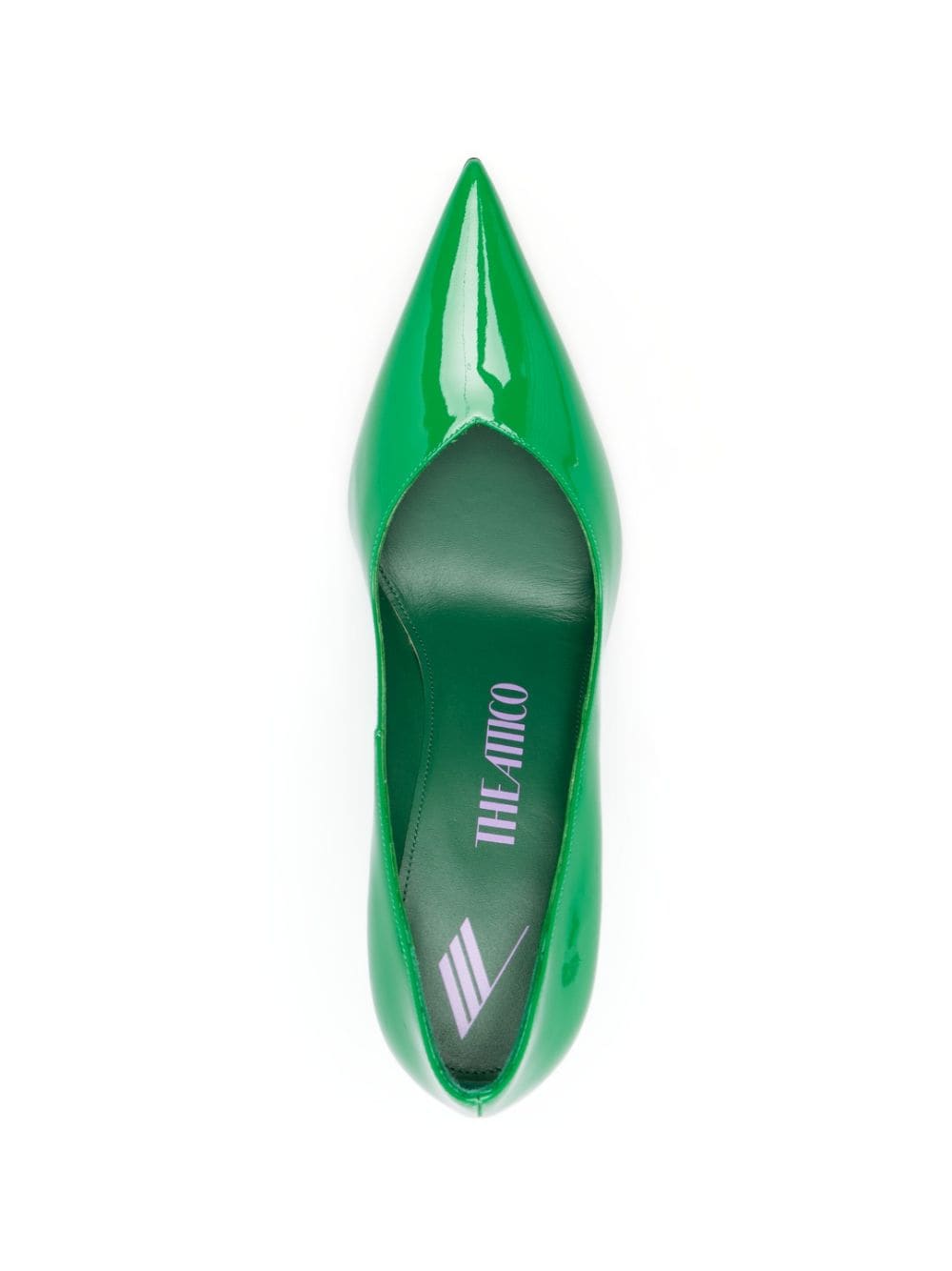 THE ATTICO Emerald Green Patent Leather 95mm Pumps for Women - Luxurious and Chic