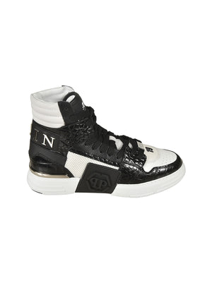 Philipp Plein Sleek White Sneakers for Men - AI24 Collection