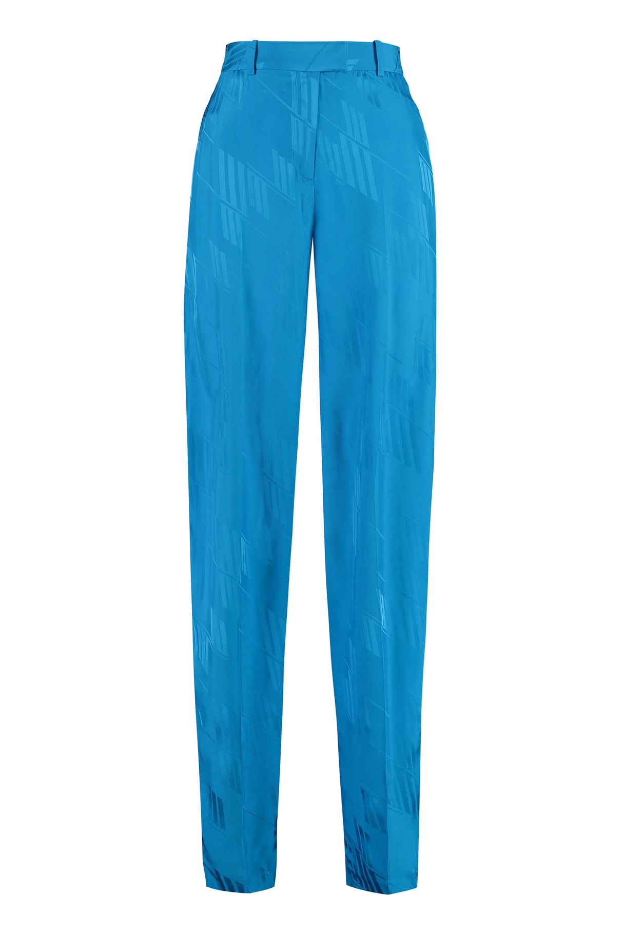 Blue Viscose Trousers for Women - FW23