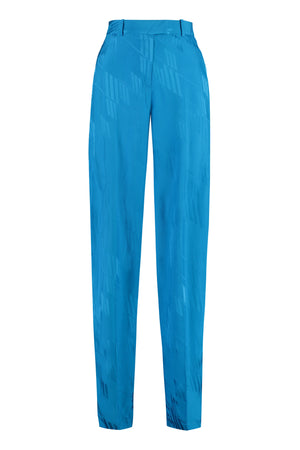 Blue Viscose Trousers for Women - FW23