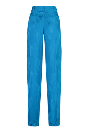 Blue Viscose Trousers for Women - FW23