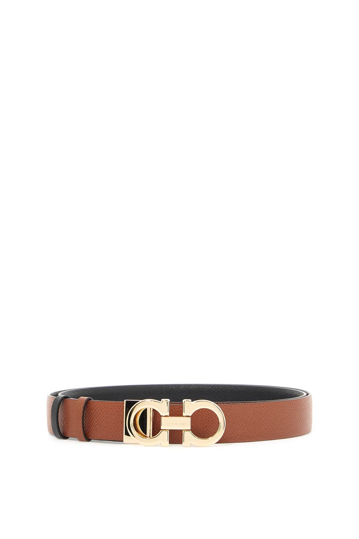 FERRAGAMO Reversible Leather Gancini Hook Belt