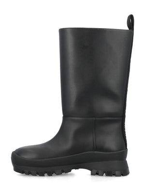 STELLA MCCARTNEY Black Slip-On Boots with Topstitching Details for Women