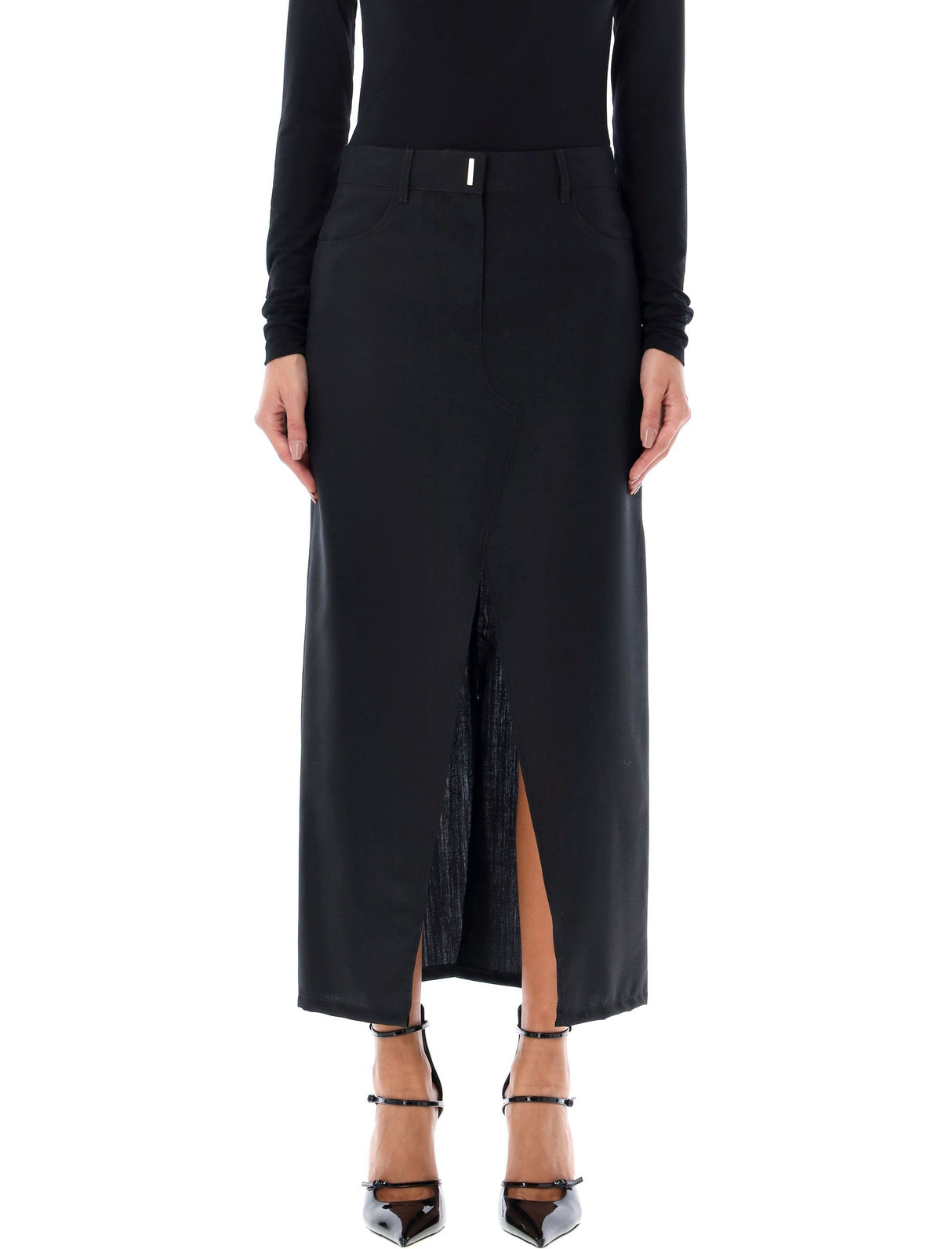 Women's High-Waist Wool and Mohair Skirt by FW23 Collection