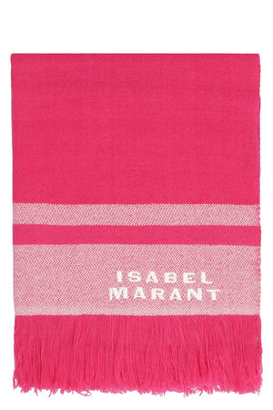 ISABEL MARANT Luxurious Fuchsia Wool-Cashmere Scarf 220x55 cm