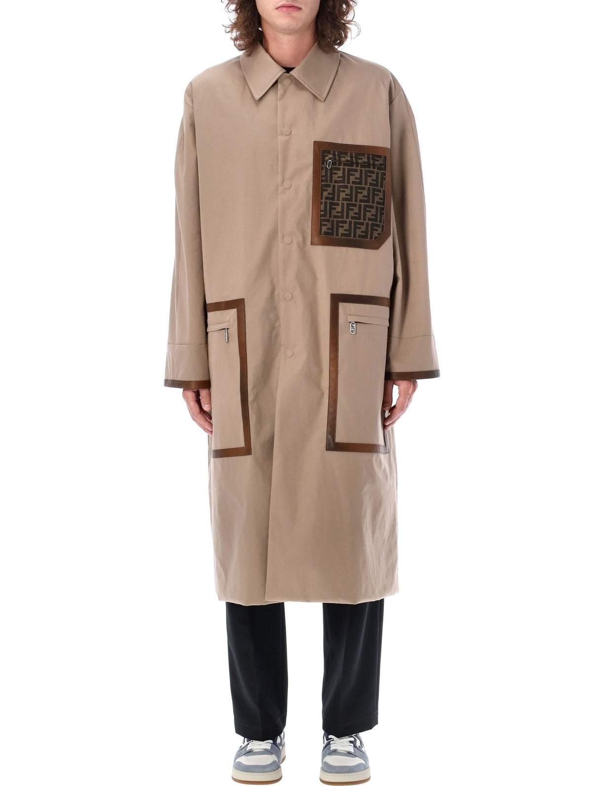 FENDI Reversible Trench Jacket for Men in Beige for FW23