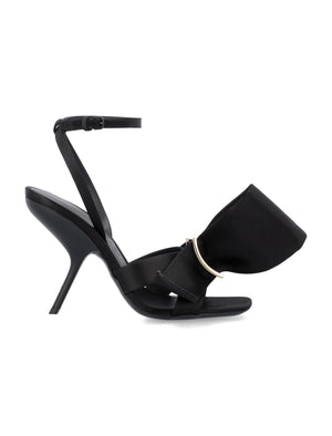 حذاء أسود أنيق بقوس مائل للنساء - مجموعة FW24